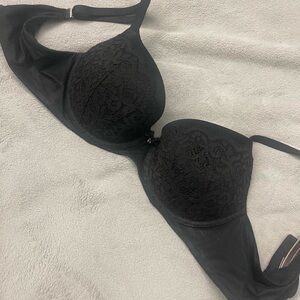 Victoria Secret black lace push up bra